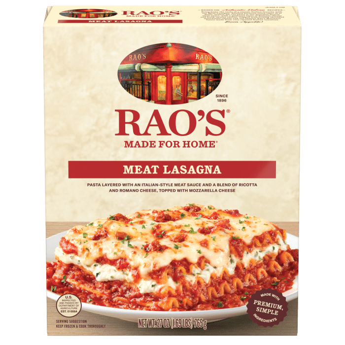 Meat Lasagna Frozen Meal, 27 oz - Back Image