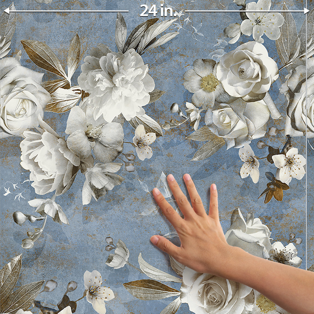 Parete Setoso Blue 23-1/2 in. x 47 in. Porcelain Floor and Wall Tile