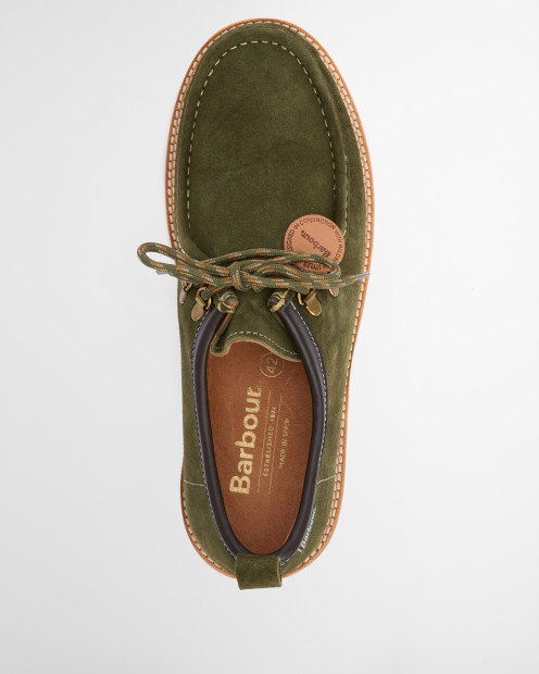 Barbour x Wildbunch Styles Heathpool Apron Lace Mocassins Green