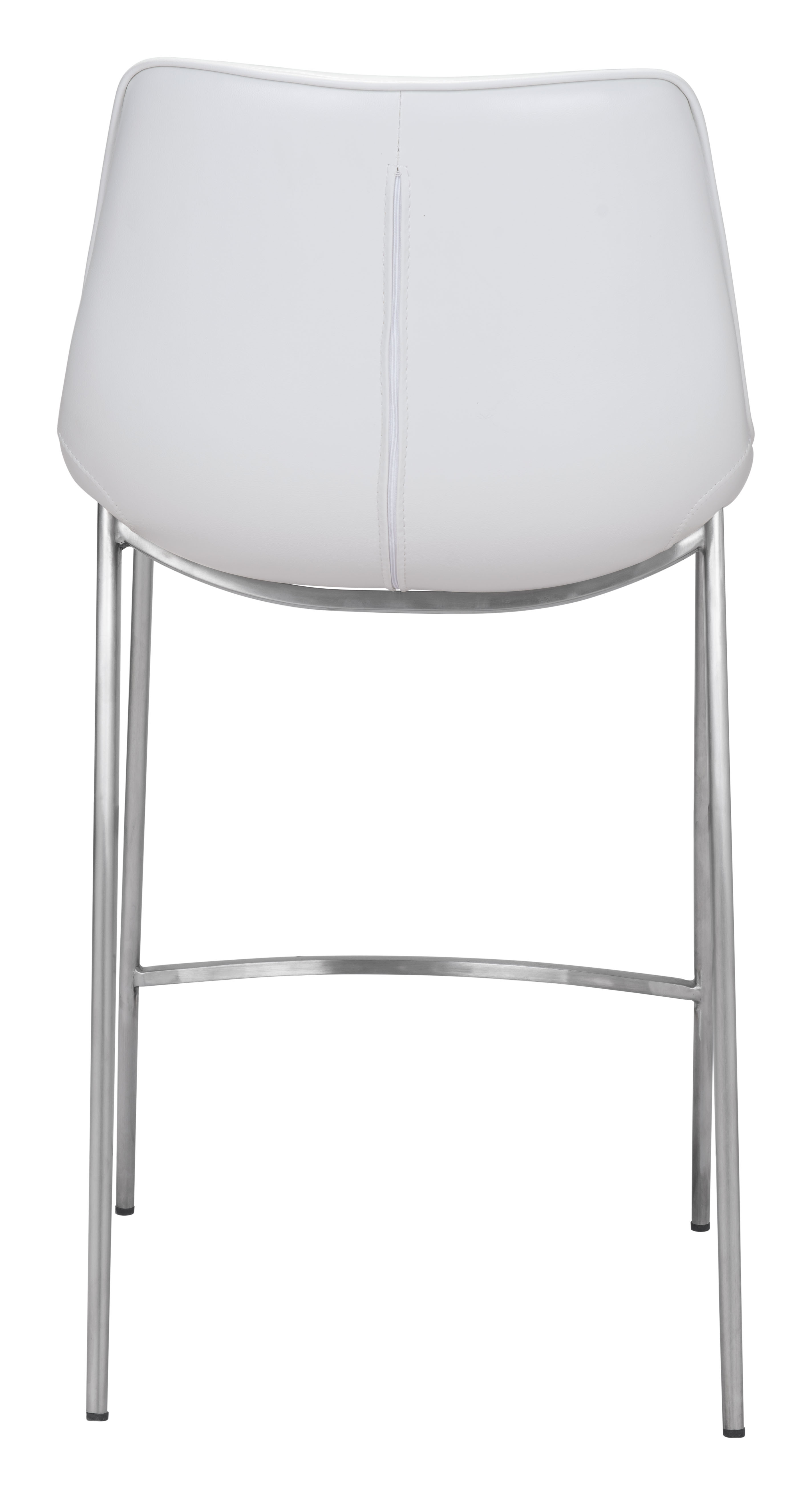 Magnus Counter Stool (Set of 2) White & Silver product image