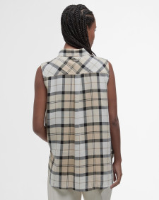 Agnes Sleeveless Shirt Safari Dress Tartan