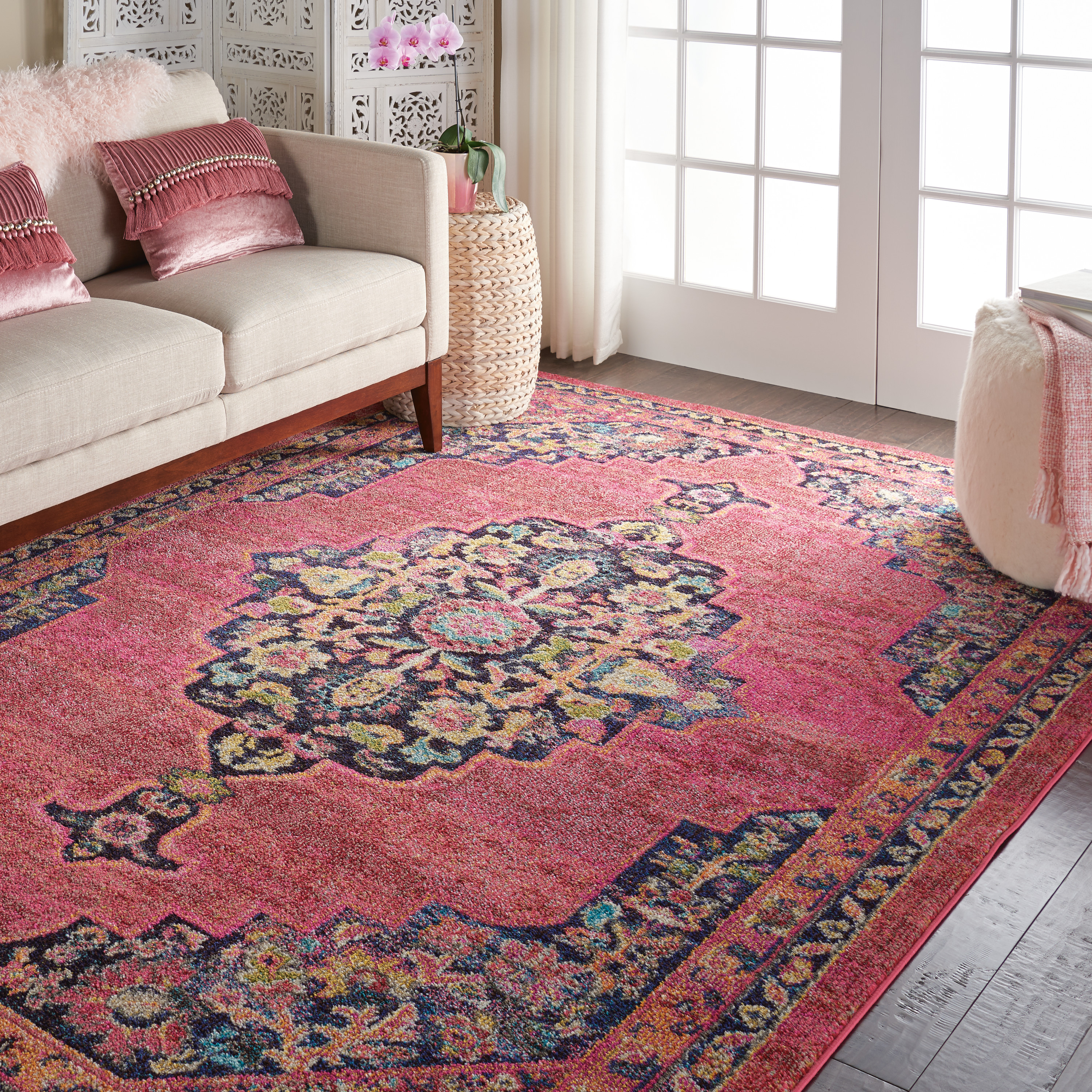 Nourison Passionate PST01 Pink Flame Rug