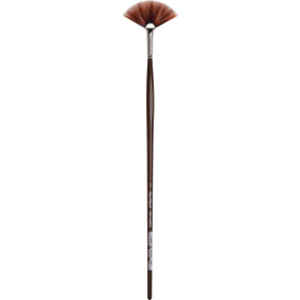 TOP-ACRYL Red-Brown Brush, Synthetic, Acrylic & Oil, Fan, Series 485, Size 3