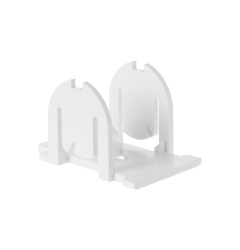 Refrigerator left fresh food door inside water filter recess  the bracket that holds the filter manifold in place