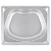 Half-size 2 ½-inch-deep Super Pan® stainless steel Super Shapes kidney-style wild pan