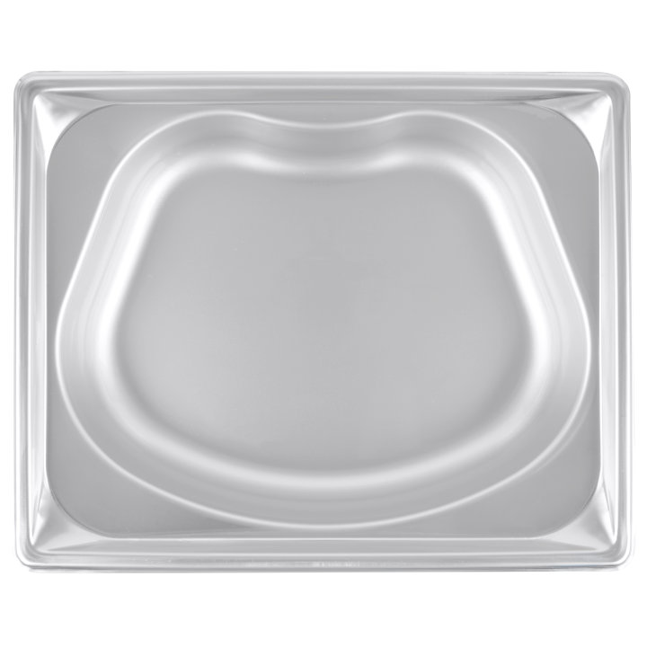 Half-size 2 ½-inch-deep Super Pan® stainless steel Super Shapes kidney-style wild pan