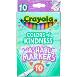 Colors of Kindness Fine Line Washable Markers, 10 Count