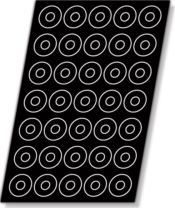 Flexipan 35 round savarins mould for 6.6 cm-diameter 2 cm-tall