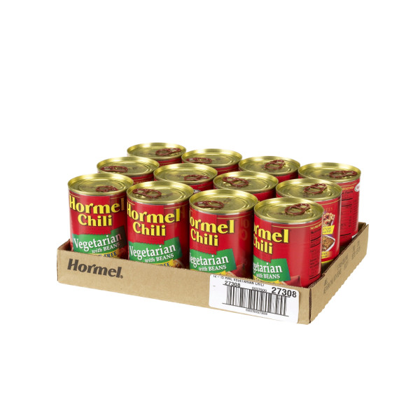 HORMEL(r) Chili W/Beans, 12/15 OZ . C1RM - Front Right Open Case (Hi Res)