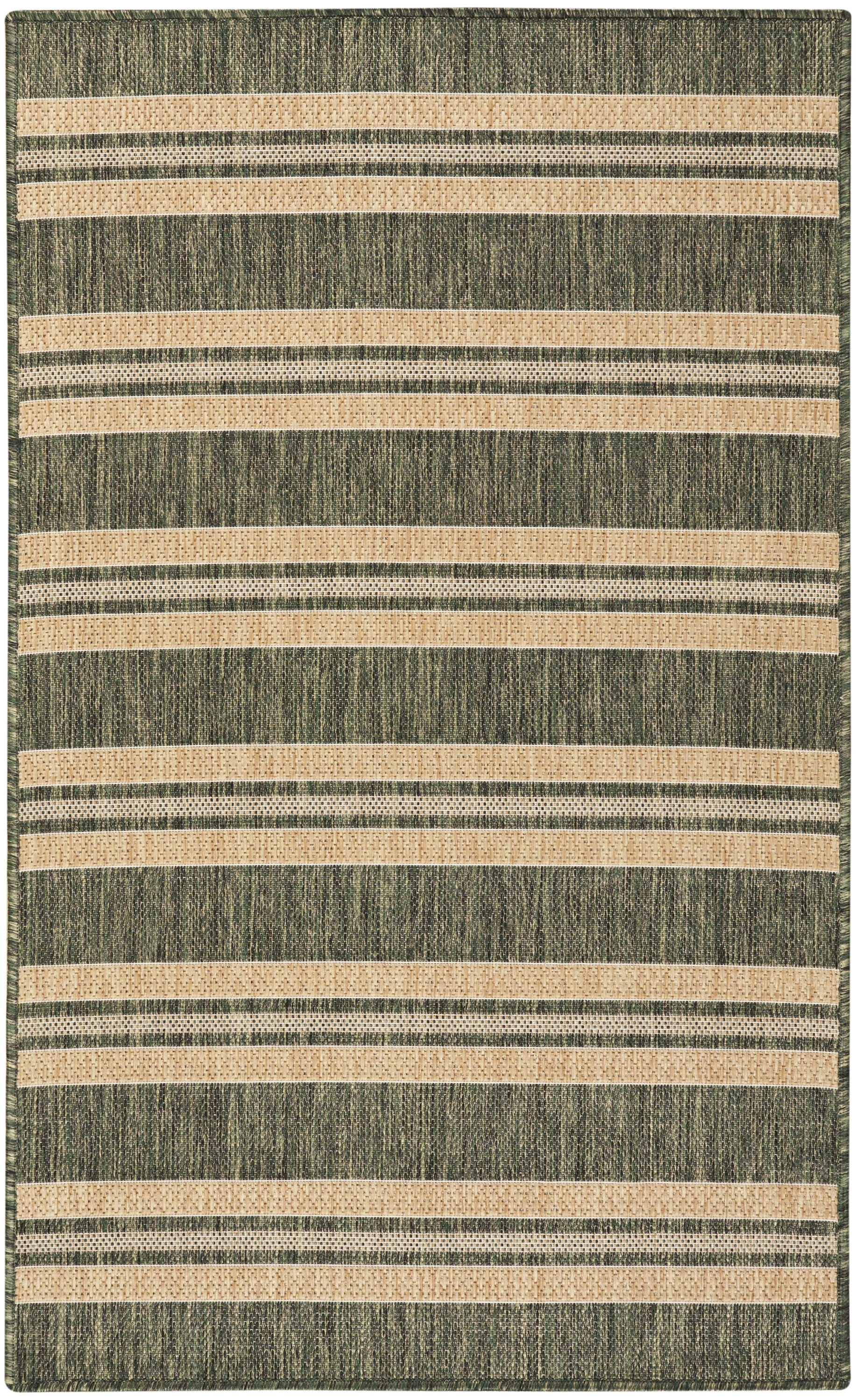 Nourison Horizon Indoor/Outdoor 3' x 5' Green Modern Rug