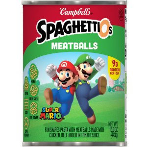SpaghettiOs® Super Mario Bros Canned Pasta with Meatballs, 15.6 oz Can
