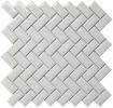 Skyline White 12×12 Diamond Herringbone Mosaic Glossy