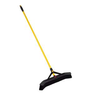 Rubbermaid Commercial, Maximizer™, 24in, Push to Center Push Broom, Polypropylene Bristles, Black
