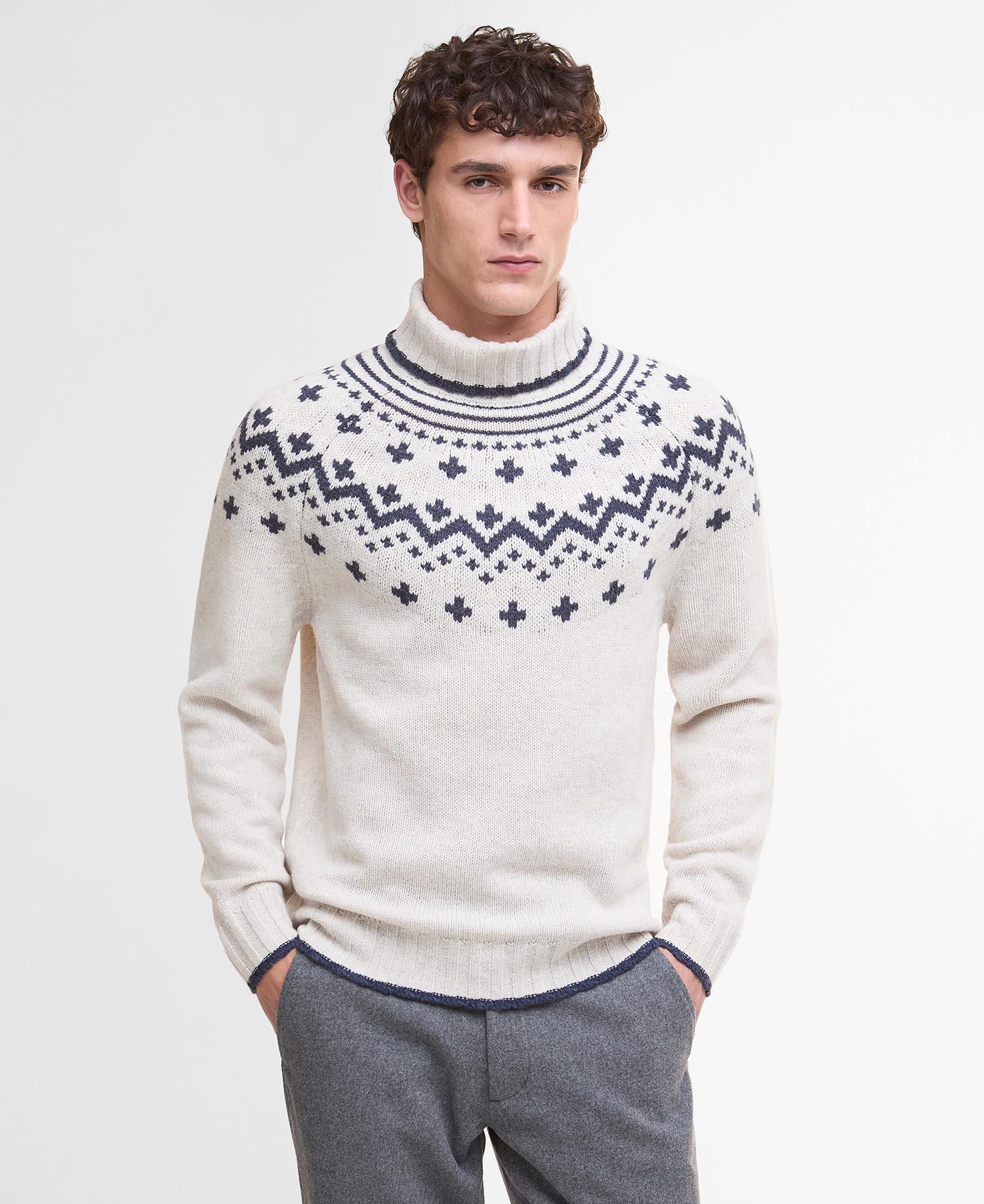 Hewton Fair Isle Roll Neck Jumper image number 0