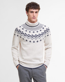 Hewton Fair Isle Roll Neck Jumper Whisper White