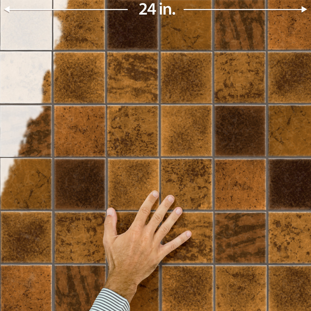 Menorca Rust 4 in. x 4 in. Ceramic Wall Tile