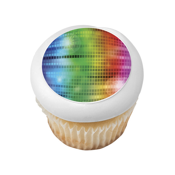 Neon Disco Round PhotoCake® Edible Image®