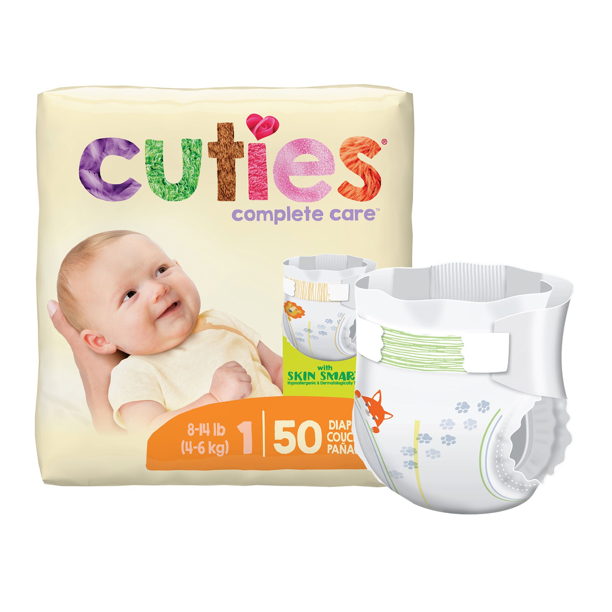 Cuties® Premium Diaper, Size 1