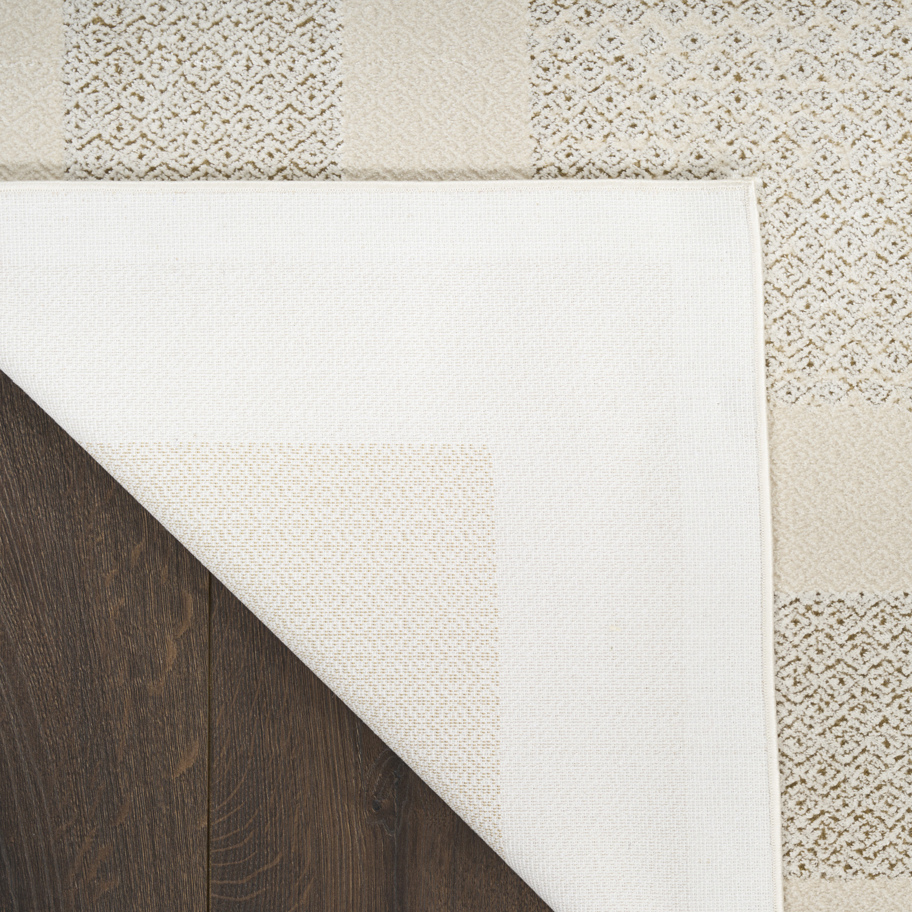 DKNY Grand Street 6' x 9' Ivory Taupe Modern Indoor Rug