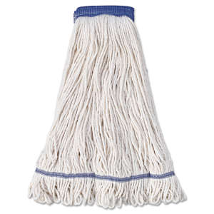 Boardwalk, Super Loop Synthetic Looped-End Wet Mop Head with 5" Headband, Extra Large, White