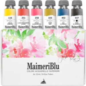 Watercolor Paint, Jenna Rainey Artist Set, Assorted Colors, 12ml, 6 Pieces