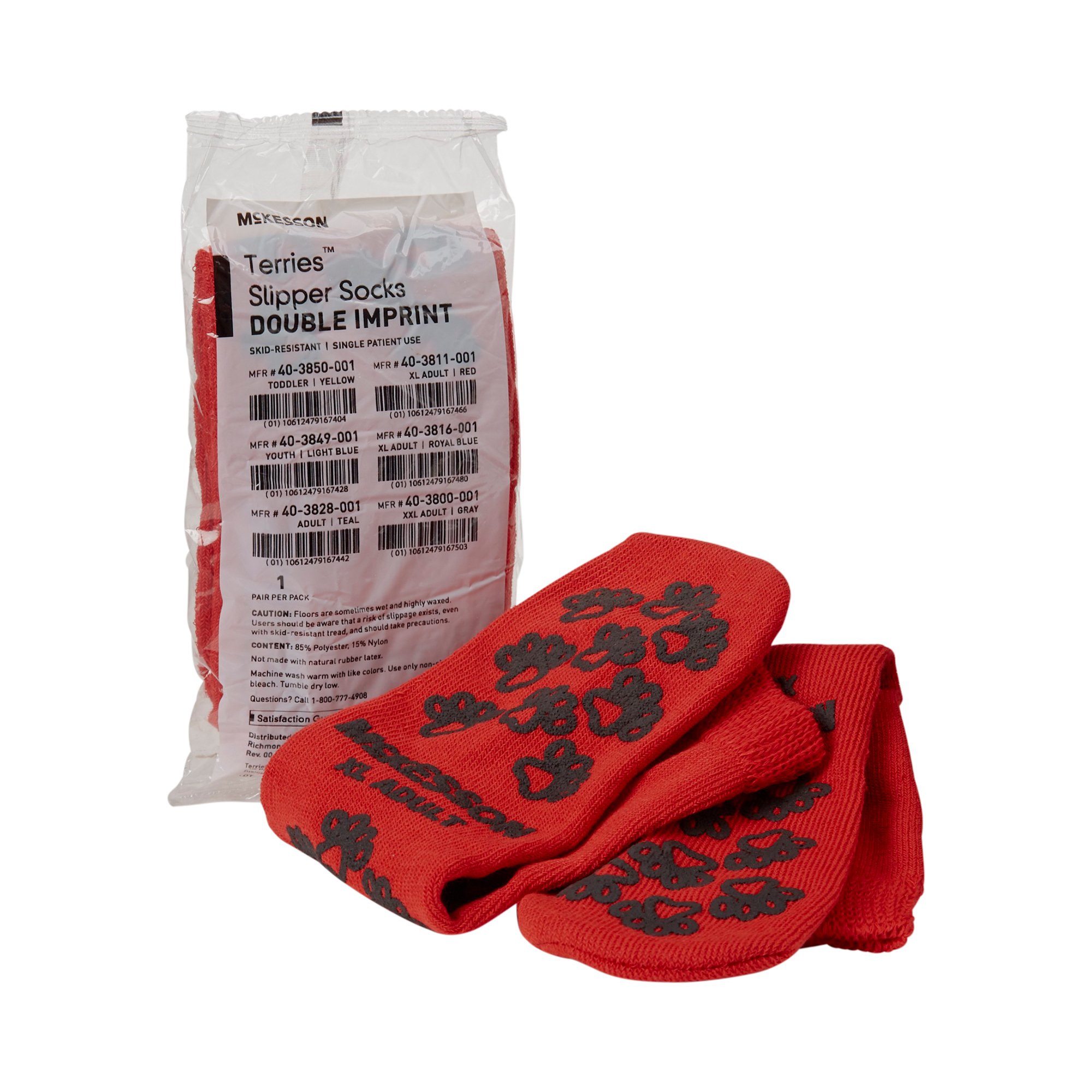 McKesson Terries™ Adult Slipper Socks, Extra Large