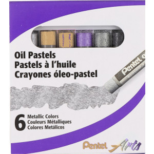 Oil Pastels, Metallic, Pack of 6