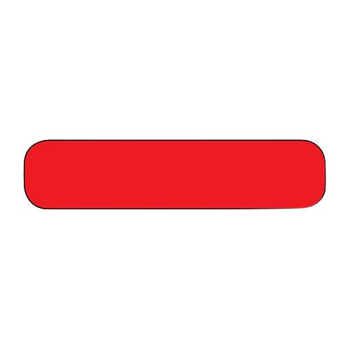 Blank Rectangular Labels, 1-5/8" x 3/8", Fluorescent Red - 1000/Box