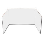 Flipside Products Corrugated Privacy Shield, 18" x 48", White, Pack of 24 FLP61848