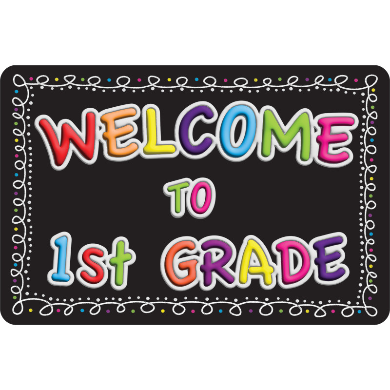 The Original Fun Mat™, Welcome Mat, 15.5x23.5 in, Welcome to 1st Grade