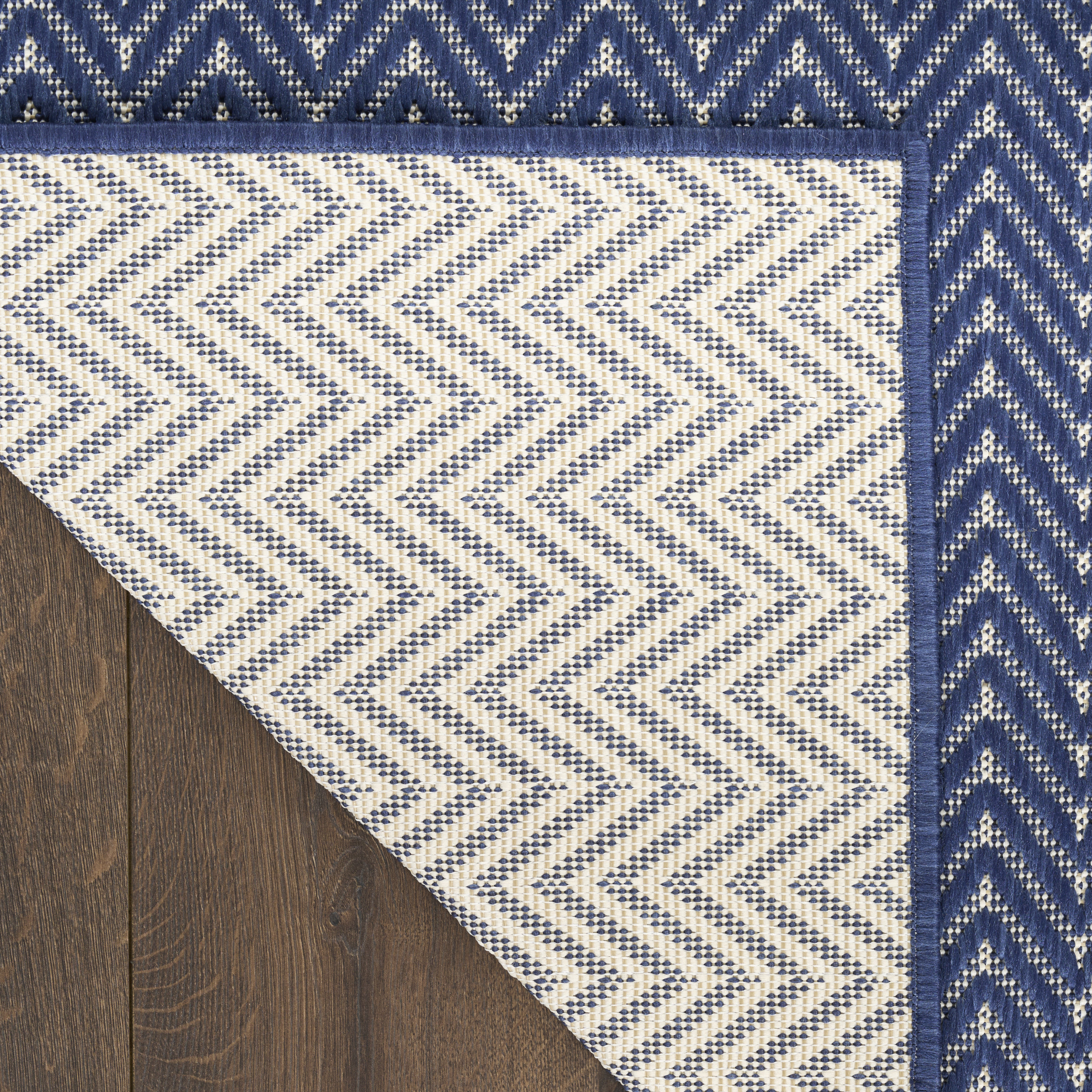 Nourison Horizon Indoor/Outdoor 3' x 5' Navy Modern Rug