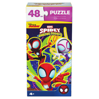 Spidey and Friends, 48-Piece Jigsaw Puzzle Toys for Kids Tower Spider Man Toys Kids Puzzles Marvel Party Supplies Spidey Puzzles, for Kids Ages 4 and up