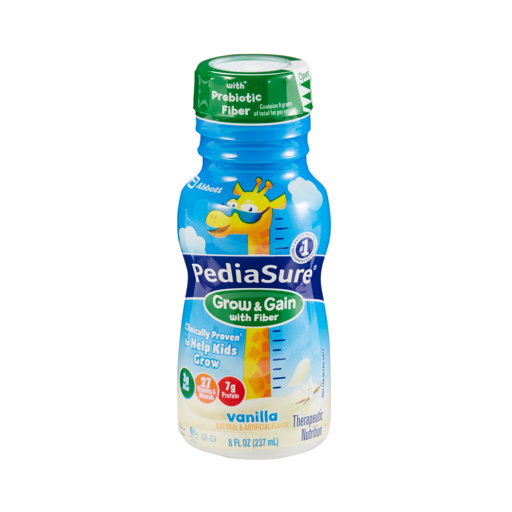 PediaSure Grow & Gain With Fiber Therapeutic Nutrition, Vanilla, 8-ounce Bottle