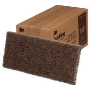 3M, Doodlebug™ Brown Scrub 'n Strip Pad 8541, 4.625" X 10", 5 pads/box, 4 boxes/case