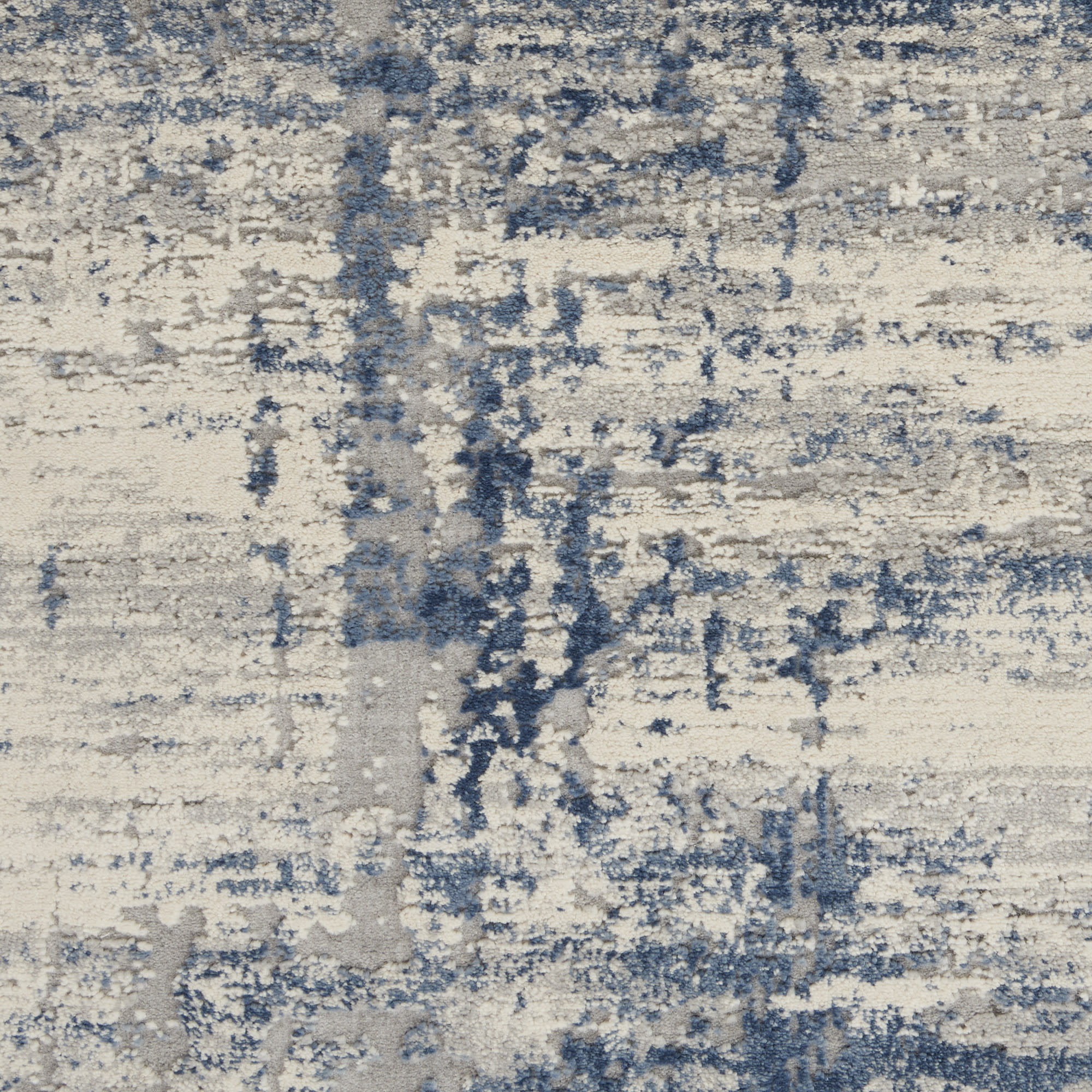 Nourison Rustic Textures 3'11" x 5'11" Ivory Blue Modern Indoor Rug