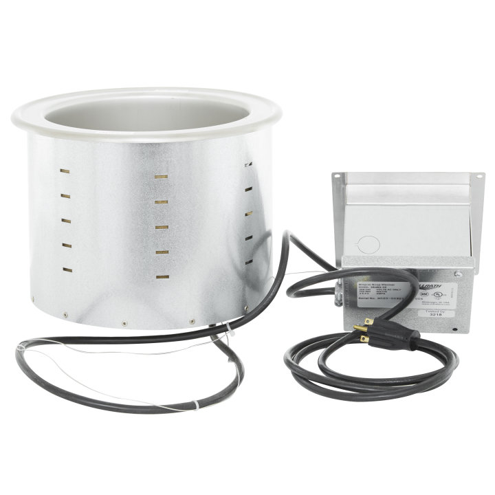 7-quart 208- to 240-volt round modular soup drop-in hot well with thermostatic controls