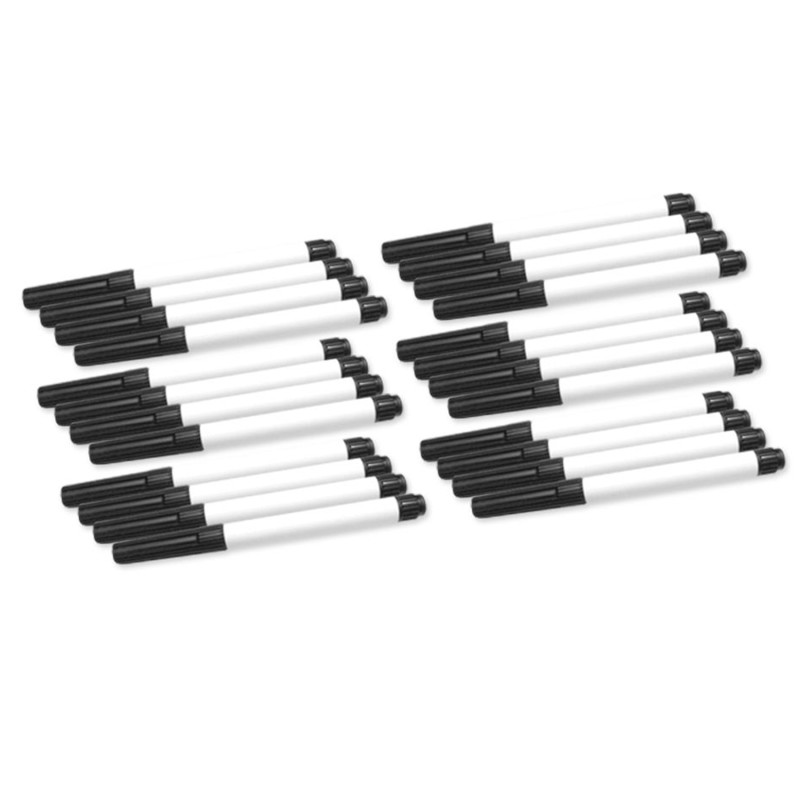 Dry Erase Fine Point Markers, Black, Class Pack of 24