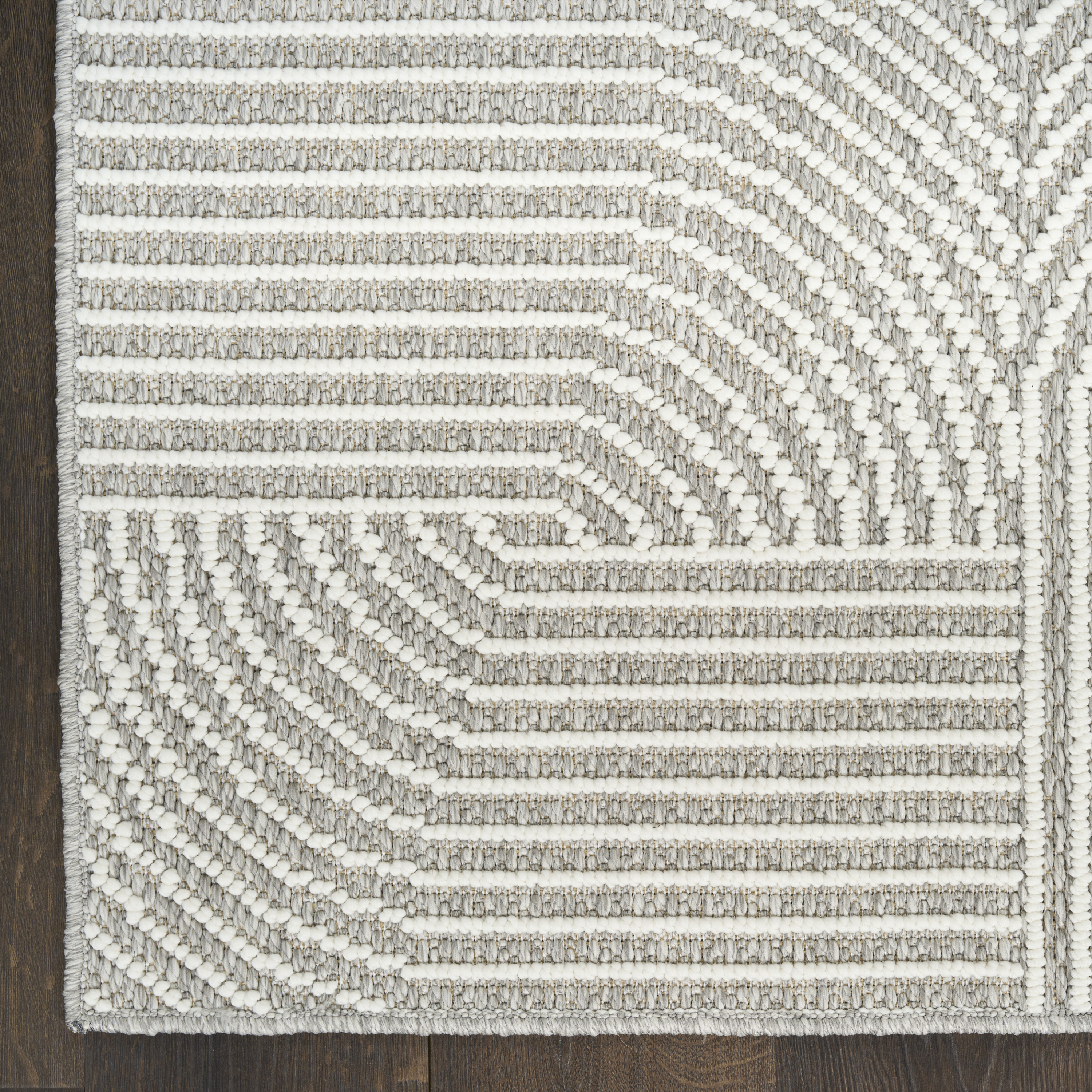 Nourison Natural Texture 7'10" x 9'10" Grey Ivory Modern Indoor Rug
