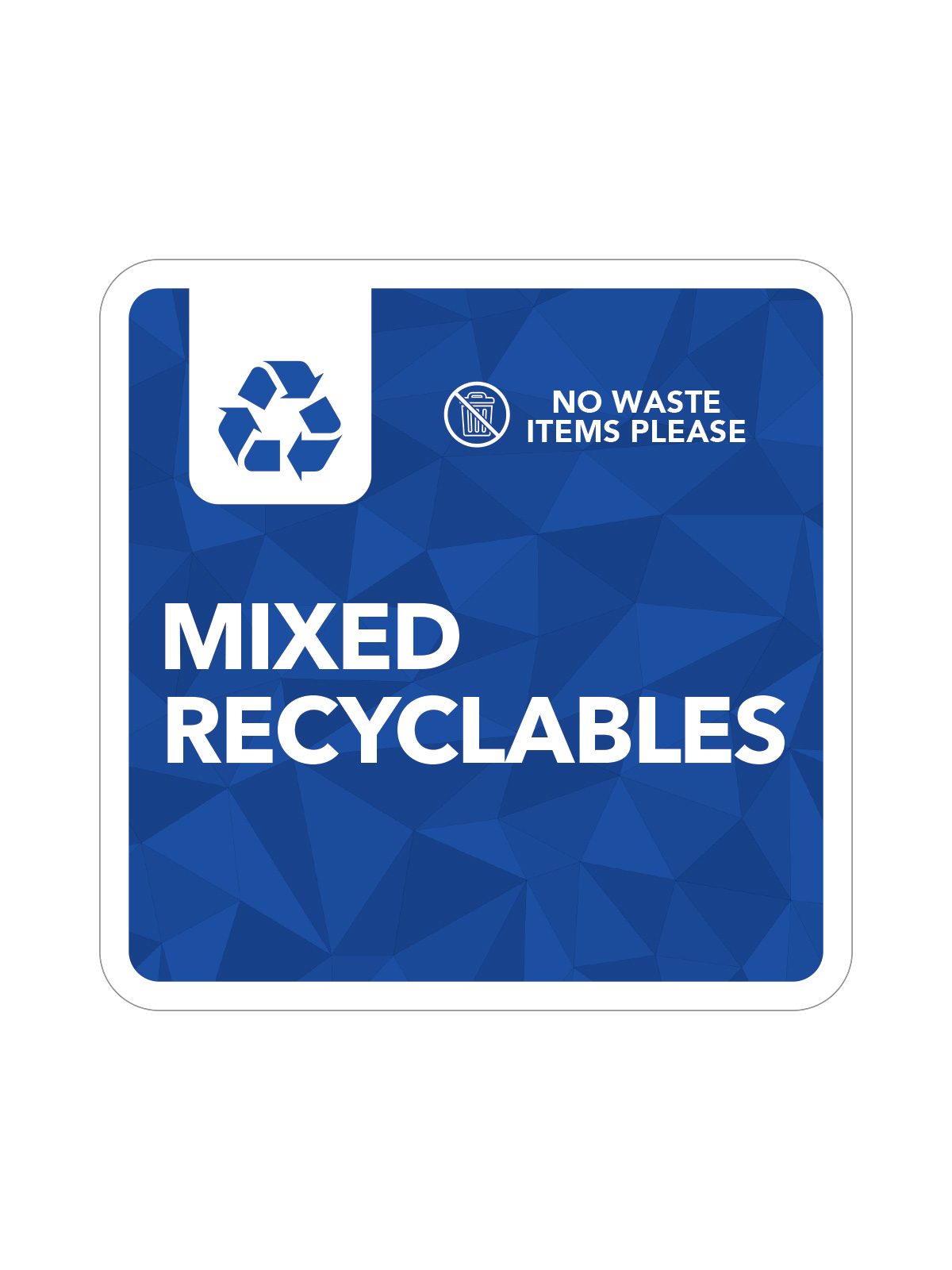 MOSAIC (1) – Label – Recyclables – Blue