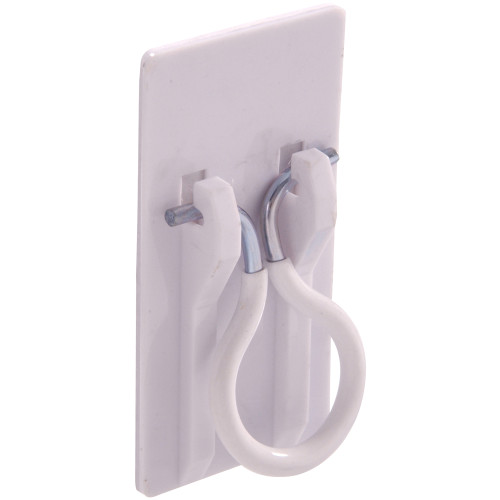 Hardware Essentials Broom Holder White Adhesive