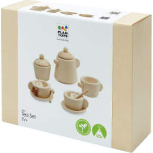 Wooden Tea Set Pretend Play Set for Two