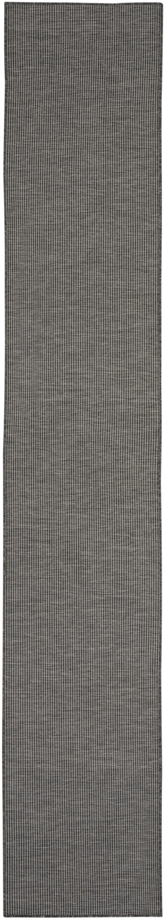 Nourison Positano 2'2" x 12' Charcoal Modern Rug