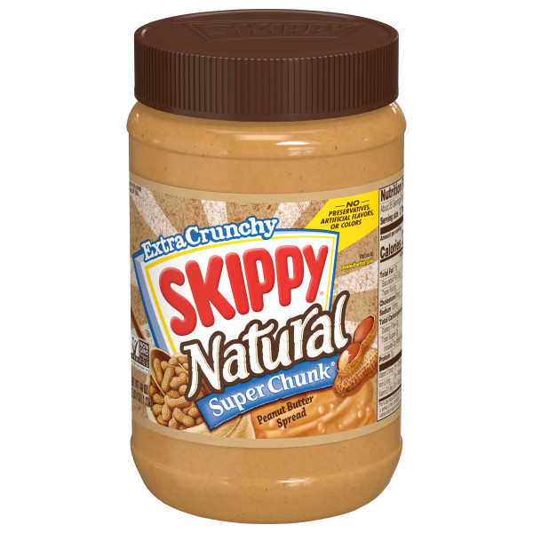 SKIPPY(r) Natural Peanut Butter Spread Super Chunk(r) , 8/40 oz . C1C1 - Front Center In Package (Hi Res)