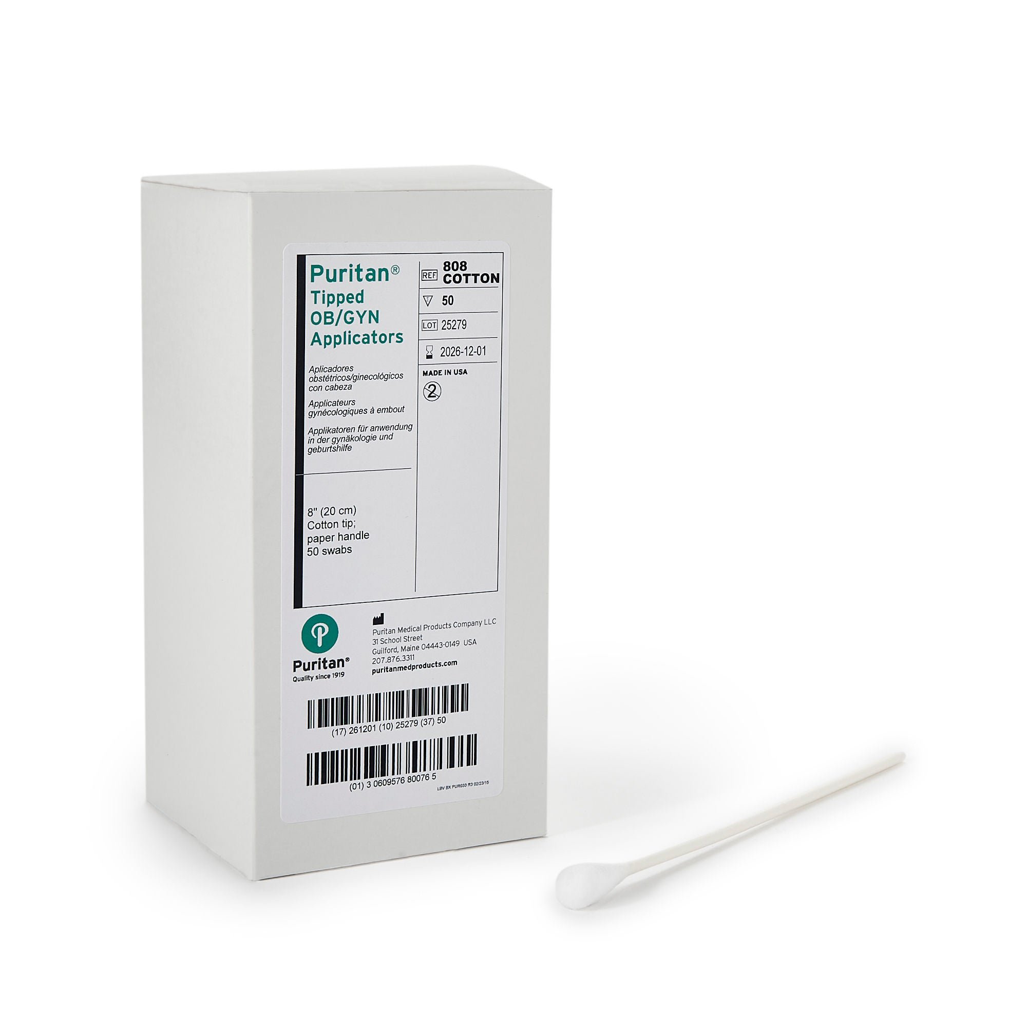 Puritan® OB/GYN Swabstick, 8-Inch Length