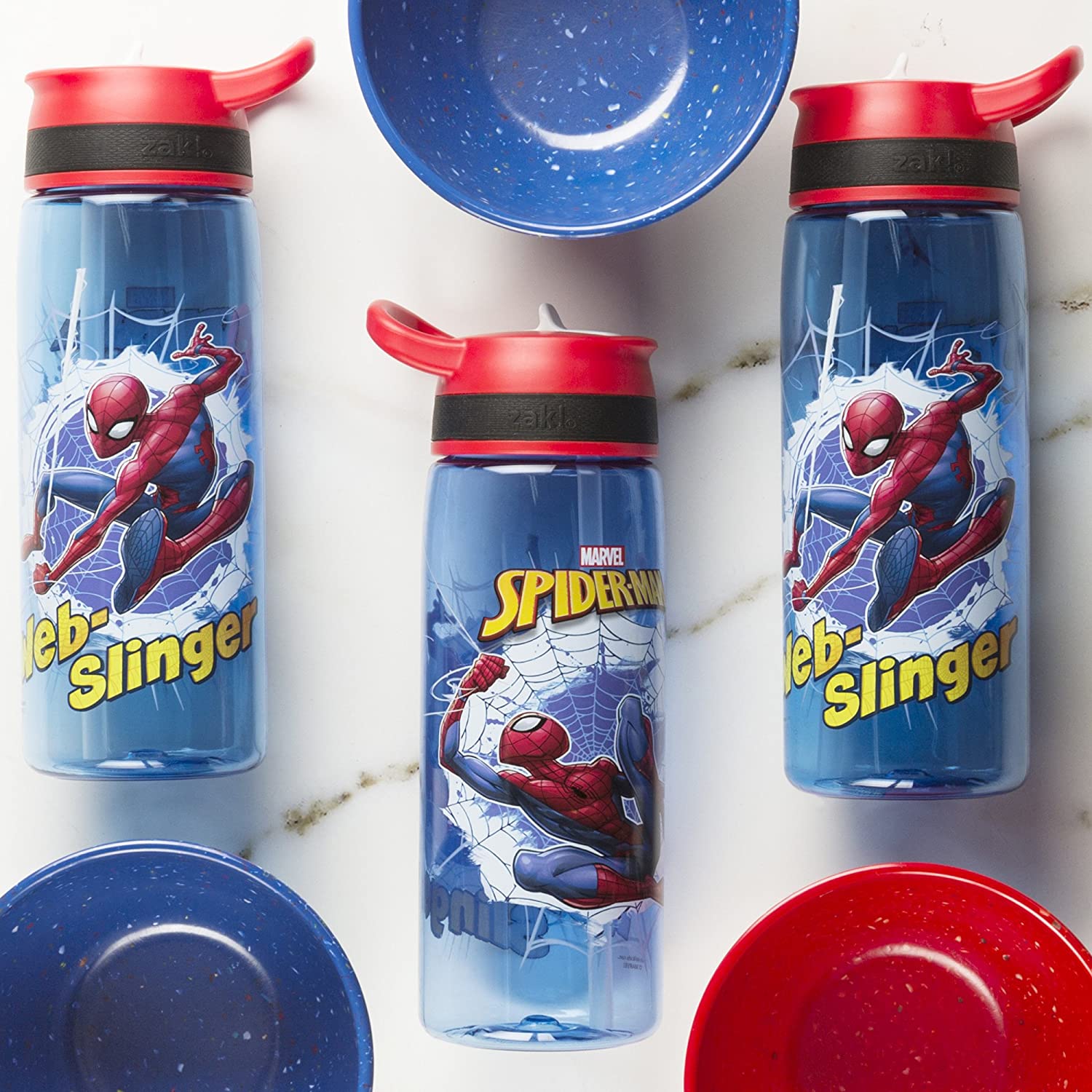 marvel comics spider man 25 oz reusable plastic water