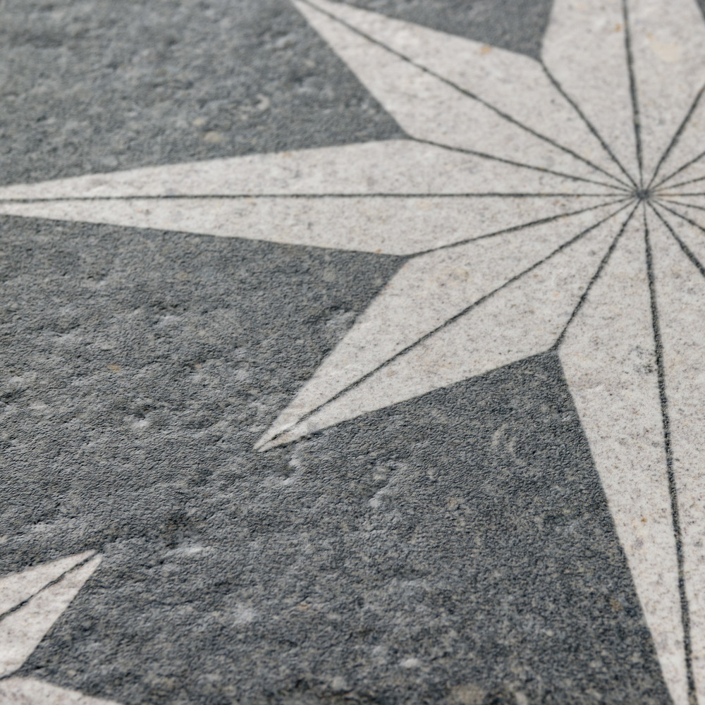 Compass Star Lava Stone 8 in. x 8 in. Porcelain Floor and Wall Tile