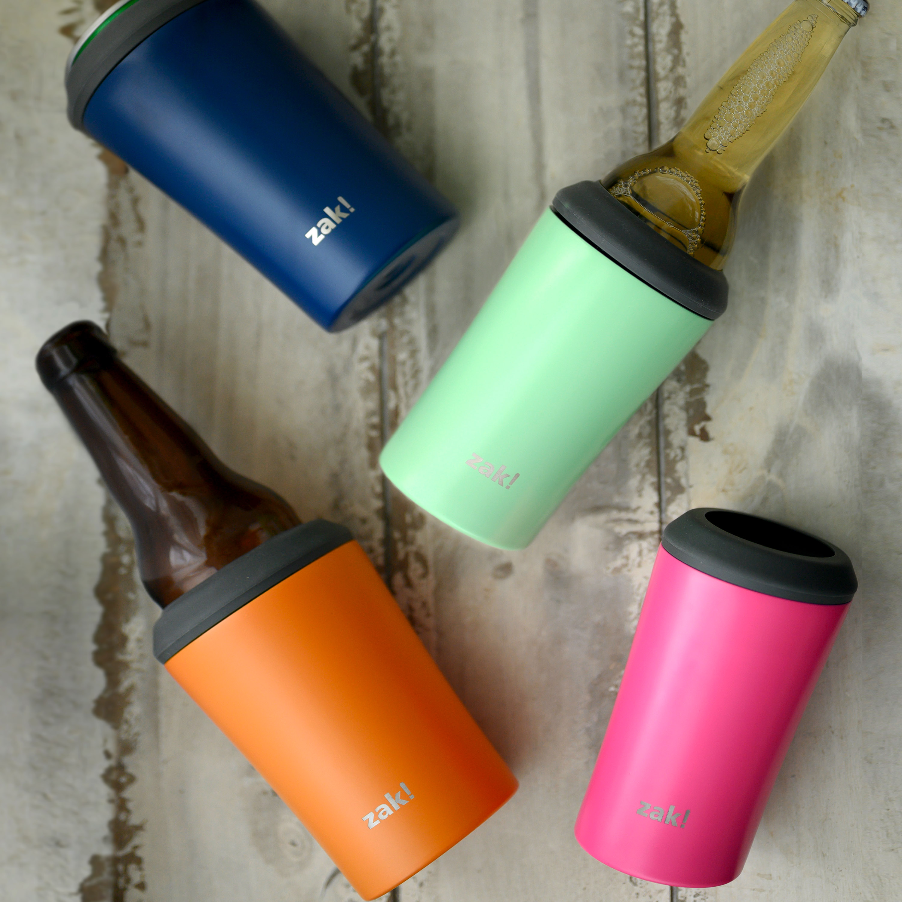 Zak Hydration 12 ounce Double Wall Stainless Steel Can and Bottle Cooler with Vacuum Insulation, Tangerine slideshow image 9 Zak Hydration 12 ounce Double Wall Stainless Steel Can and Bottle Cooler with Vacuum Insulation, Tangerine slideshow image 9