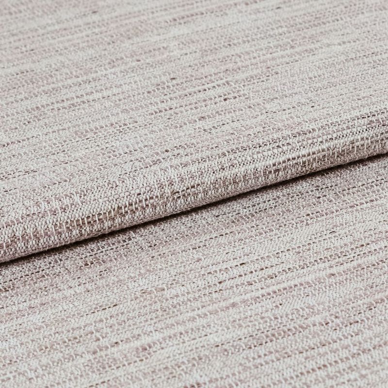 Beige-pink woven fabric with a coarse, looped texture, folded once and overlapping, shown in a close-up studio shot with soft, even lighting highlighting the weave.
