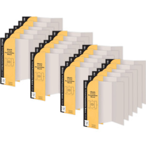 Tri-Fold Corrugated Presentation Board, 36" x 48", White, Pack of 24