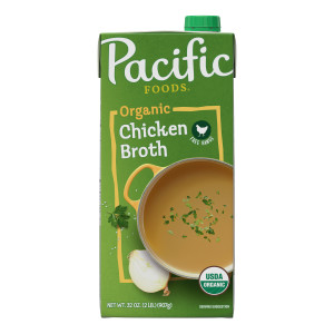 Pacific Foods® Organic Free Range Chicken Broth, 32 oz Carton (Case of 12)